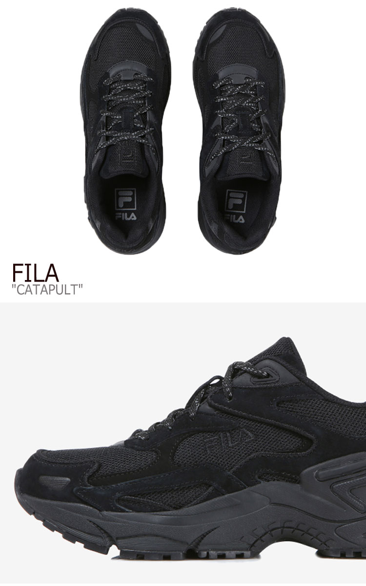 楽天市場 フィラ スニーカー Fila メンズ レディース Catapult カタパルト Black ブラック 1gm000 001 シューズ Drescco ドレスコ