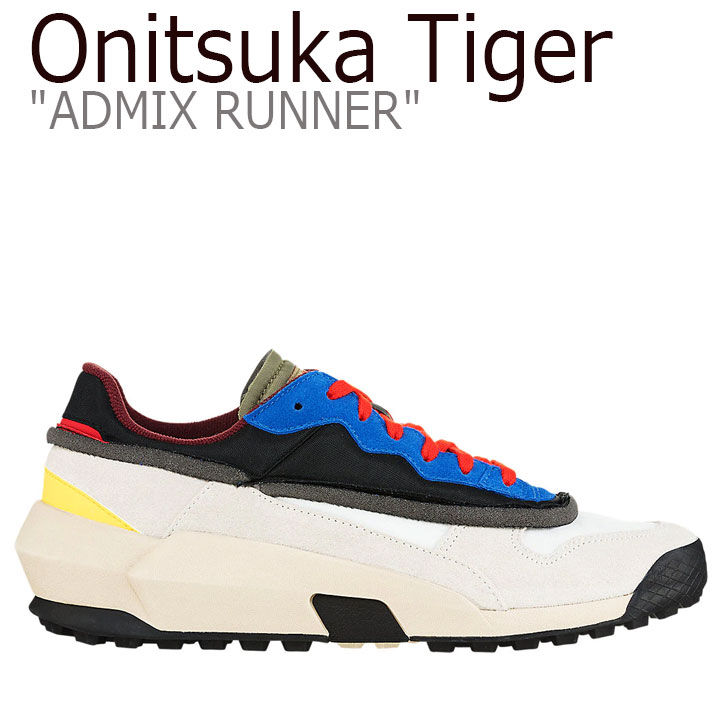 楽天市場 オニツカタイガー スニーカー Onitsuka Tiger メンズ レディース Admix Runner アドミックス ランナー Cream クリーム Black ブラック 11a262 100 シューズ Drescco ドレスコ