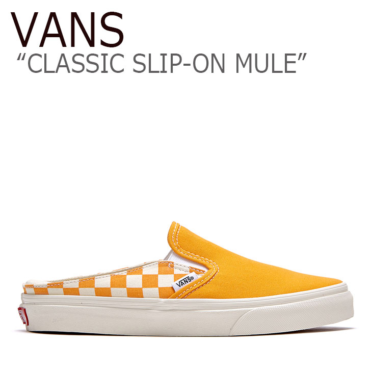 公式 バンズ スリッポンミュール スニーカー Vans メンズ レディース Classic Slip On Mule Check クラシック スリッポン ミュール チェック Orange オレンジ Flvnas1u14 シューズ 人気ブランド Hopespeechtherapy Com