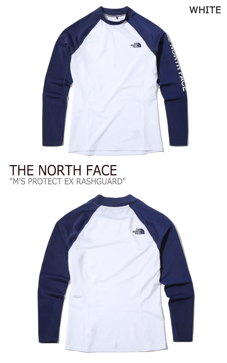 北顔 水泳着 The North Face メンズ M S Protect Ex Rashguard プロテクト Ex 驀進庇保 White 白人種 Nt7xk02b 被服 中古 未利するシロモノ Cannes Encheres Com