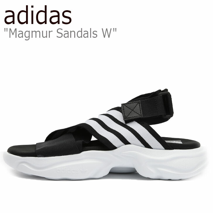 adidas sandals black and white