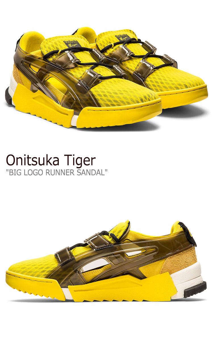 楽天市場 オニツカタイガー サンダル Onitsuka Tiger メンズ レディース Big Logo Runner Sandal ビッグ ロゴ ランナー サンダル Vibrant Yellow ビブラント イエロー Black ブラック 11a5 753 シューズ Drescco ドレスコ