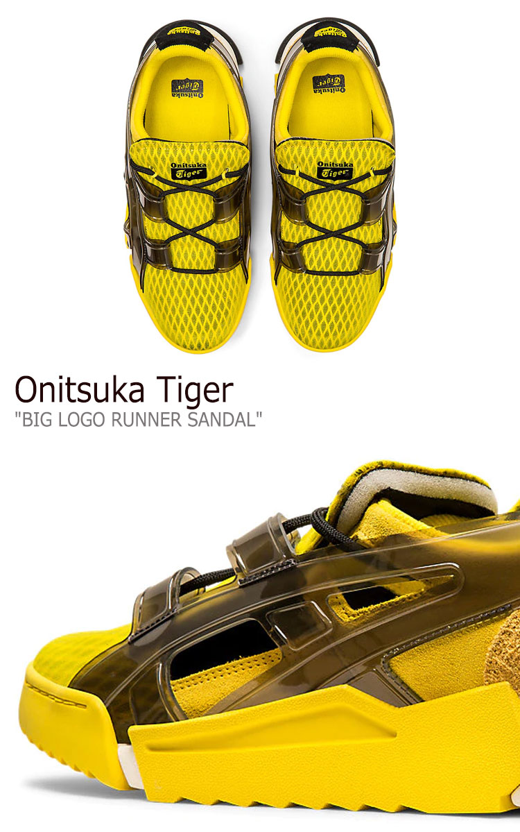 楽天市場 オニツカタイガー サンダル Onitsuka Tiger メンズ レディース Big Logo Runner Sandal ビッグ ロゴ ランナー サンダル Vibrant Yellow ビブラント イエロー Black ブラック 11a5 753 シューズ Drescco ドレスコ