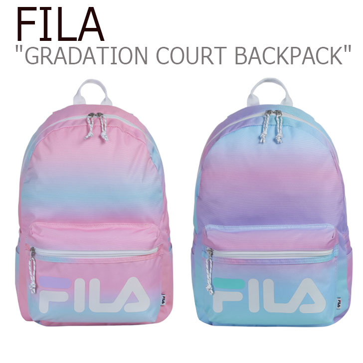 フィラ リュックパック パープル Backpack Fila レディース Gradation Court Backpack グラデーション コート Fs3bpc5307x バックパック リュック Pink ピンク Purple パープル Fs3bpc5307x バッグ Drescco ドレスコ フィラバッグ フィラリュック リュック バック