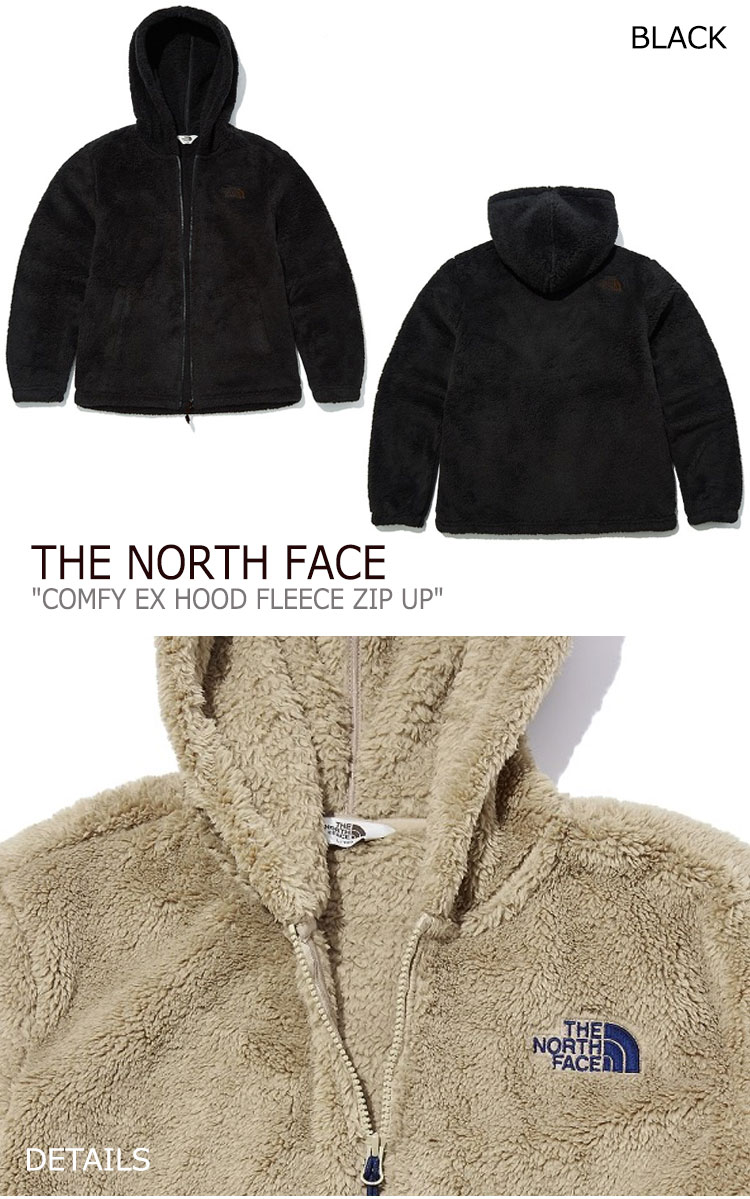 the north face comfy ex hood fleece zip up