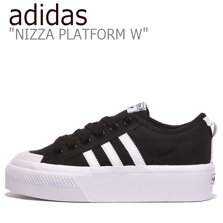 超人気 アディダス スニーカー Adidas レディース Nizza Platform ニッツァ プラットフォーム Black ブラック White ホワイト Fv5321 シューズ 中古 未使用品 Drescco ドレスコ 新規購入 Lanovafonda Cat