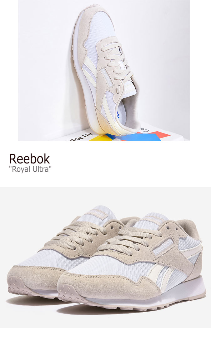 楽天市場 リーボック スニーカー Reebok メンズ レディース Royal Ultra ロイヤル ウルトラ White ホワイト Beige ベージュ Q シューズ 中古 未使用品 Drescco ドレスコ