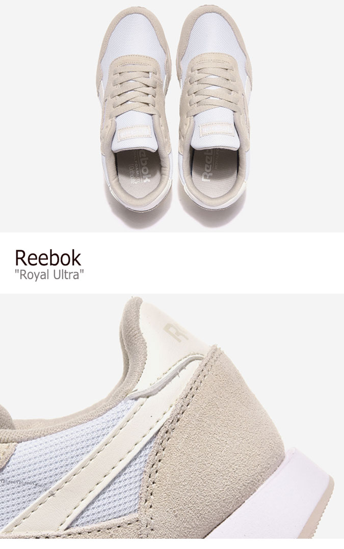 楽天市場 リーボック スニーカー Reebok メンズ レディース Royal Ultra ロイヤル ウルトラ White ホワイト Beige ベージュ Q シューズ Drescco ドレスコ