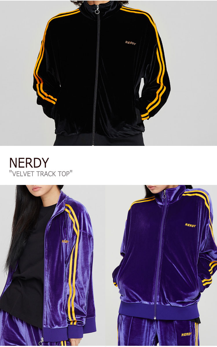 楽天市場 ノルディ ジップアップ Nerdy メンズ レディース Velvet Track Top ベルベット トラック トップ Black ブラック White ホワイト Burgundy バーガンディ Purple パープル ノルディー ウェア Drescco ドレスコ