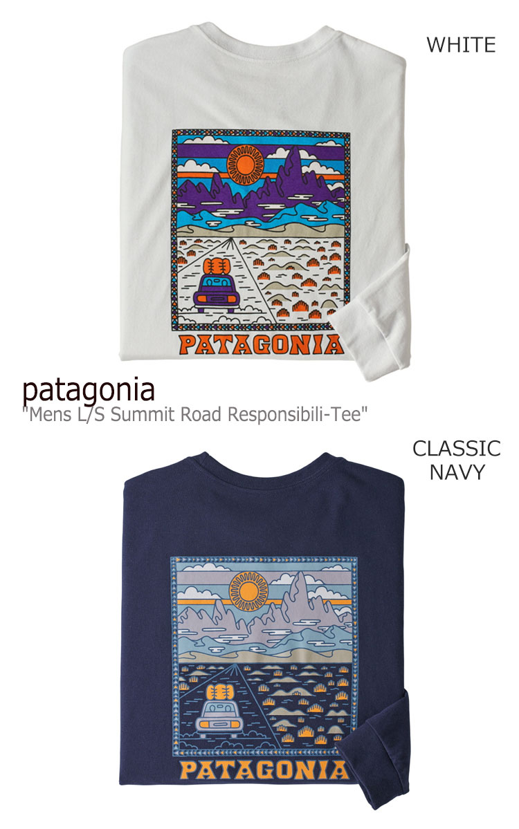 楽天市場 パタゴニア ロンt Patagonia メンズ Mens L S Summit Road Responsibili Tee メンズ ロングスリーブ サミット ロード レスポンシビリティー White ホワイト Classic クラシック Navy ネイビー Gypsum ジプサム Green グリーン l5 7 ウェア 中古 未使用