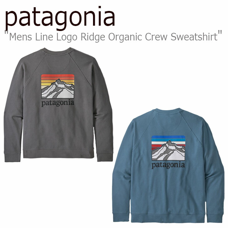 想像を超えての パタゴニア トレーナー Patagonia メンズ Mens Line Logo Ridge Organic Crew Sweatshirt メンズ ライン ロゴ リッジ オーガニック クルー スウェットシャツ Noble ノーブル Grey グレー Pigeon ピジョン Blue ブルー l7 ウェア Drescco