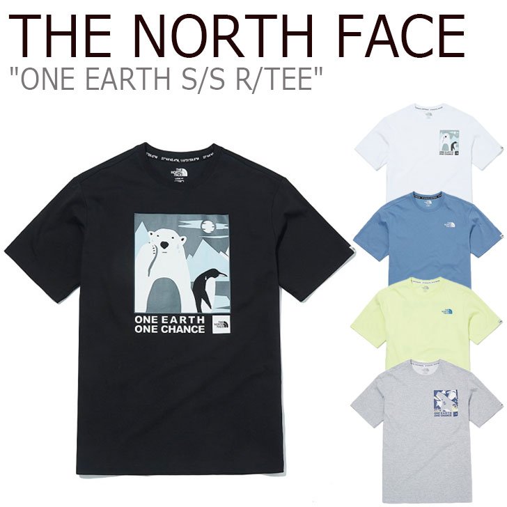 Rakuten ノースフェイス Tシャツ The North Face メンズ レディース One Earth S S R Tee ワン アース ショートスリーブ ラウンドtee White ホワイト Black ブラック Grey グレー Blue ブルー Yellow イエロー Nt7um10j K L M N ウェア 中古 未使用品 人気絶頂