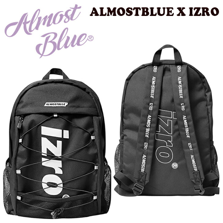 Izro Almostblueリュック 人気 バッグ メンズ リュックサック レディース Almostblue リュック バックパック メンズ オールモストブルーバックパック オールモストブルー X イズロ Almostblue バッグ Drescco ドレスコ 韓国リュック 学生 Black リュック 韓国