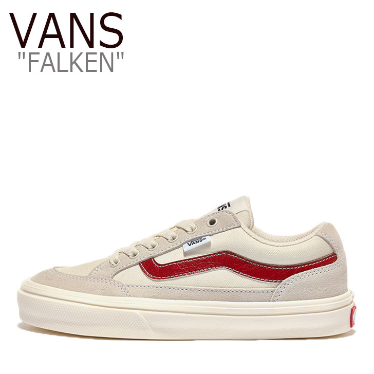 Finalsale対象商品30 Off バンズ スニーカー Vans メンズ レディース Falken ファルケン Cream クリーム Red レッド V30sc シューズ 中古 未使用品 人気ショップが最安値挑戦 Undhirabali Ac Id