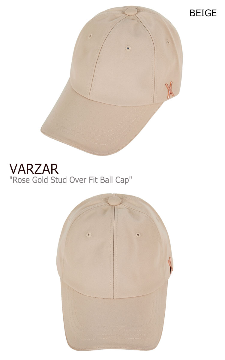 バザール 旗がしら Varzar メンズ レディース Rose Gold Stud Over Fit Ball Cap 退紅色ゴールド スタッド ロゴタイプ 上回る相応う 円球キャップ Beige ベージュ Black ネグロ Varzar642 3 Acc Cannes Encheres Com