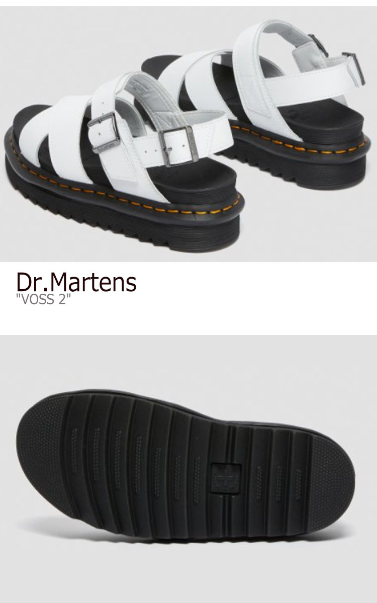 ドクターマーチンサンダル 中古 未使用品靴 ヴォスシューズ ドクターマーチンレディース ストラップ Dr Martens サンダル 海外直輸入used品 White Vossサンダル レディースサンダル Dr Martens Voss2 ストラップ ドクターマーチン Dr Martens レディース Voss ボス