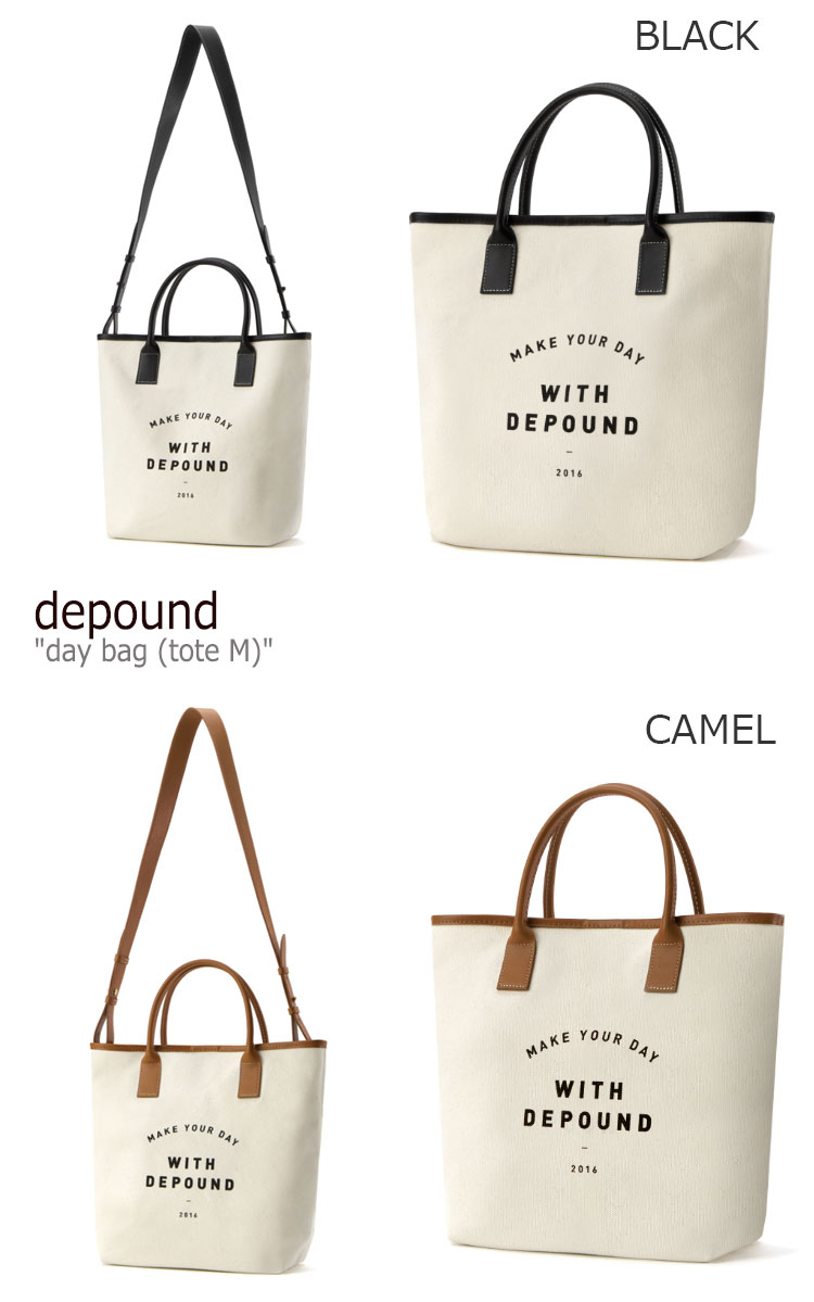 デポンドスターリング トート嚢 Depound メンズ レディース Day Bag Tote M 日バッグ トートm Black ネグロイド Camel ラクダ 51 バッグ 韓国トートバッグ Depound Bag 韓国バッグ 一般受けトートバッグ かばん 韓国流行り物 韓国デパウンド 乙 ショッピッング