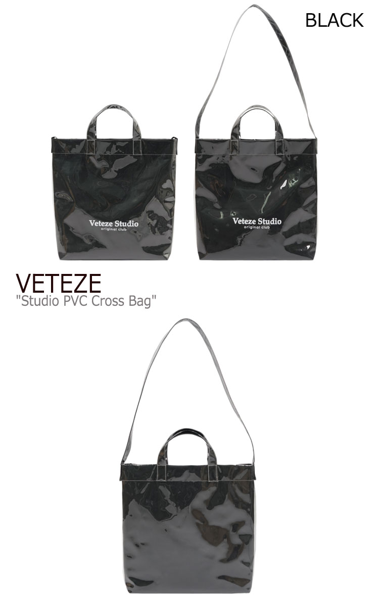 ベテゼ 交わす御徒面子 Veteze メンズ レディース Studio Pvc Cross Bag 撮影所 Pvc クロスバッグ Black ネグロ Beige ベージュ Pvc1 バッグ 韓国クロスバッグ Veteze Bag 評判トートバッグ ロゴ ちょろい かばん 韓国 モード 韓国人気 Bag スタイリッシュ ベテゼバッグ