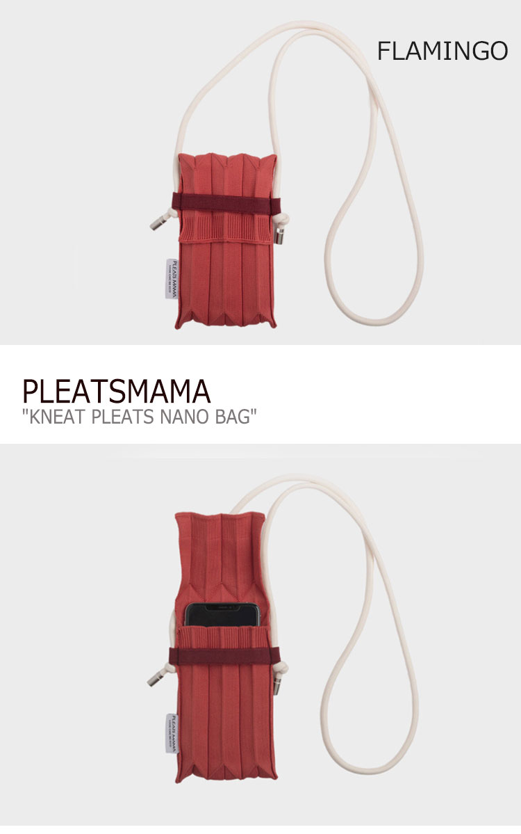 海外ブランド ミニバッグ プリーツバッグ Pleatsmama Pleats プリーツ ミニショルダー レディースバッグ 斜めがけ Orange おしゃれ Flamingo プリーツママバッグ Mama プリーツ素材 かわいい 韓国 韓国バッグ 韓国ブランド プリーツママ ショルダーバッグ Pleatsmama