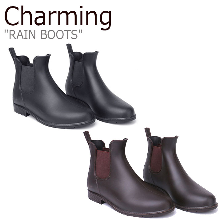 微笑ましい 天水ブーツ Charming メンズ レディース Rain Boots レイン ブーツ Black 黒色 Brown 銅色 Rain3n シューズ レイン漏電ブーツ レインシューズ レイングッズ スタンスゴア チェルブーツ サイドゴアブーツ ショート 着飾る オシャレ 軽さ 長靴 レインの日