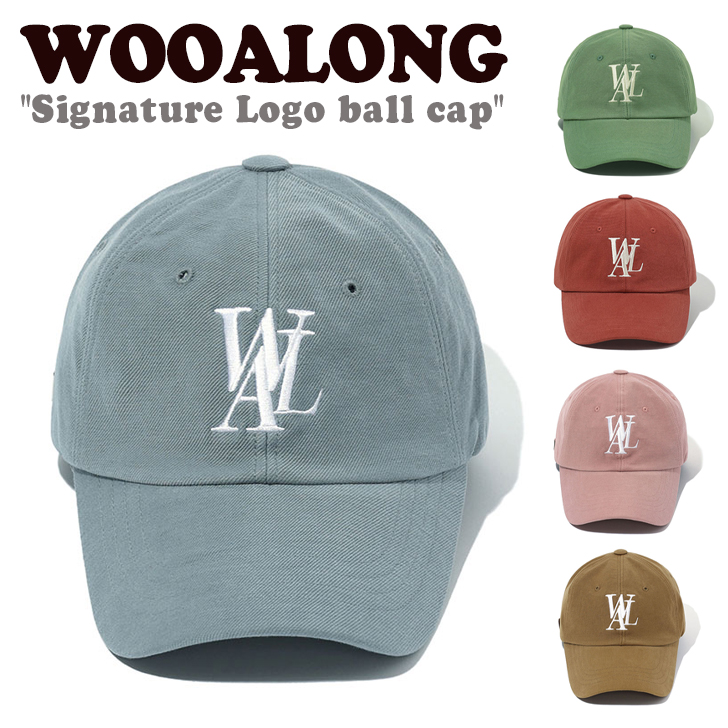ウアロン キャップ WOOALONG メンズ レディース SIGNATURE LOGO BALL CAP シグネチャー ロゴ ボールキャップ 全5色  002dbl/dgr/dbrd/dpk/dbr ACC | 1WEEK（ワンウィーク）