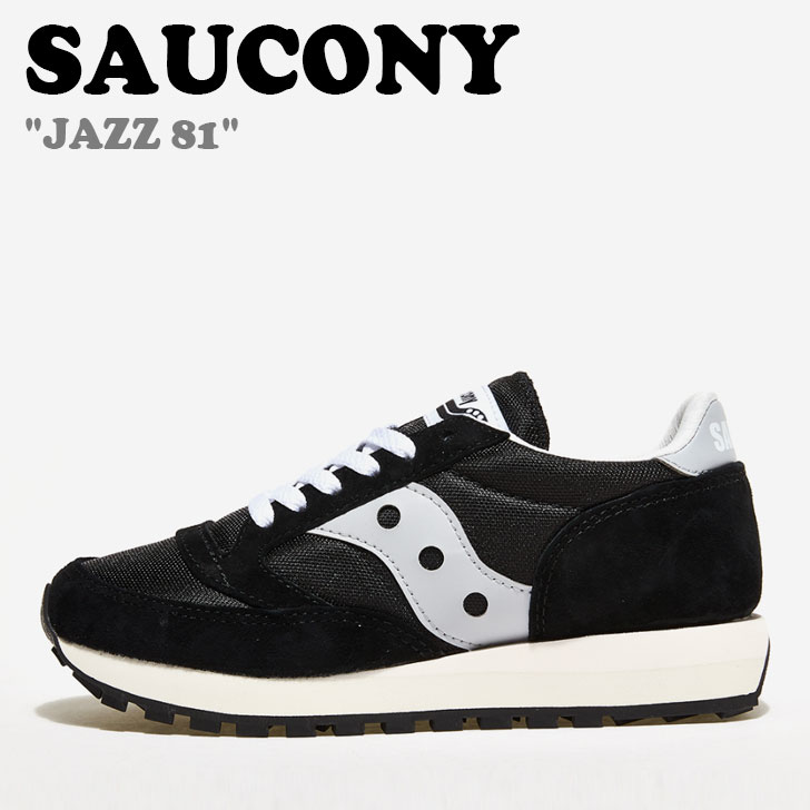 スニーカー サッカニー スニーカー Saucony メンズ レディース Jazz 81 ジャズ 81 Black ブラック Grey グレー S 53 シューズ 1week ワンウィーク