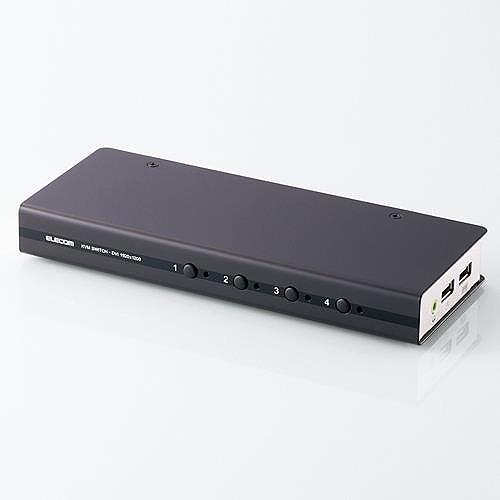 【沖縄・離島送りとどける不可】【代引不可】【エレコム】【ELECOM】広広とした解像力に相応うした4台のパソコン分かちあう用DVI相応うマイコンうつり変わり器 KVM-DVHDU4