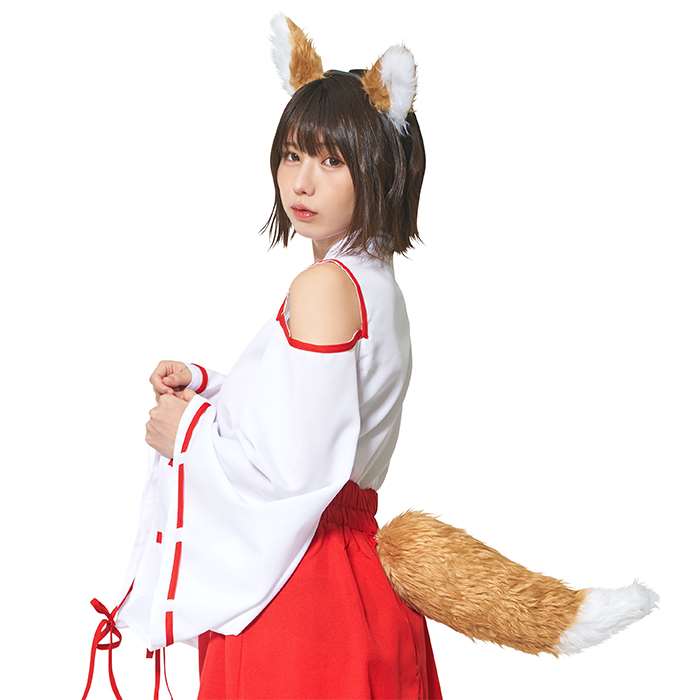 楽天市場】けもみみしっぽセット キツネ きつね耳とシッポの