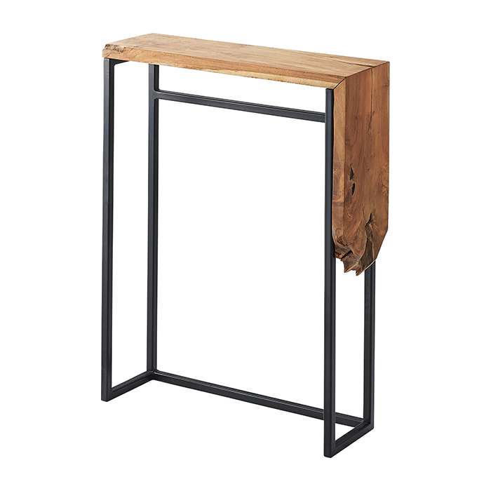 【北海道・沖縄・離島配送不可】【代引不可】コンソール 60ｘ18.5ｘ80.5cm スチール脚 天然木 コンソールテーブル 東谷 JW-305｜スマホカバー専門店　ドレスマ