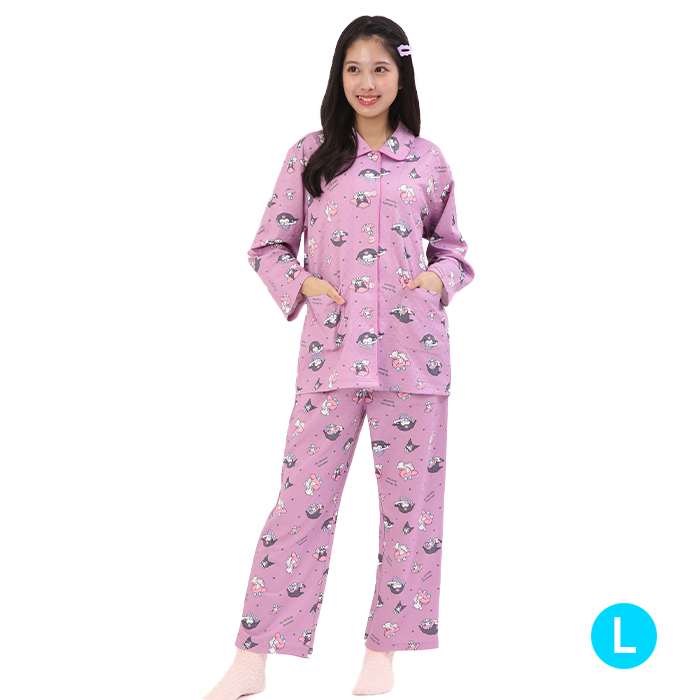 ドリーミーマイメロディ×クロミシャツパジャマ PP Lサイズ レディースサイズ サザック SAN-1974L_PP