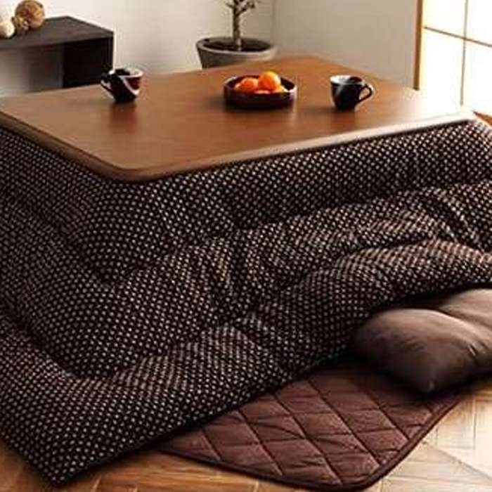 【代引不可】こたつ布団 こたつ掛布団 正方形 約205×205cm 掛け単品 コタツかけ布団 日本製 刺し子 和柄【ブラウン】 IKEHIKO 7800119