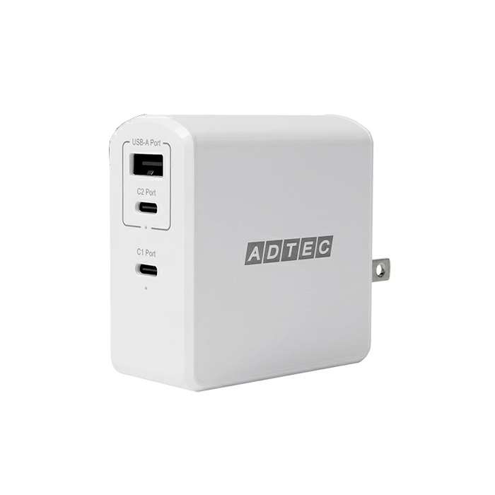 USB充電器 PowerDelivery対応 GaN(窒化ガリウム)採用 急速充電器 PD対応 最大105W Type-C x2, Type-A x1ポート PSE技術基準適合