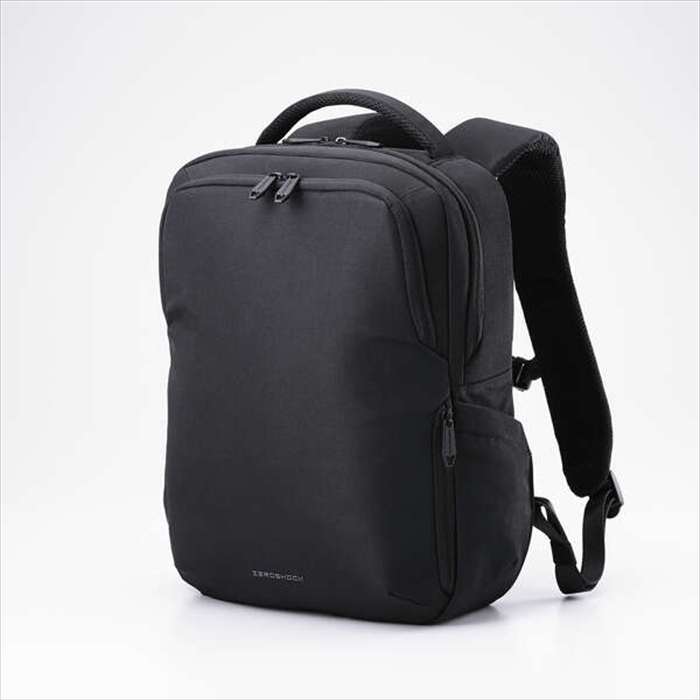【代引不可】リュック 13L 衝撃吸収 14インチPC対応 出張 通勤 小物整理ポケット付 撥水 バックパック ZEROSHOCK ブラック エレコム ZSB-BP01P14BK