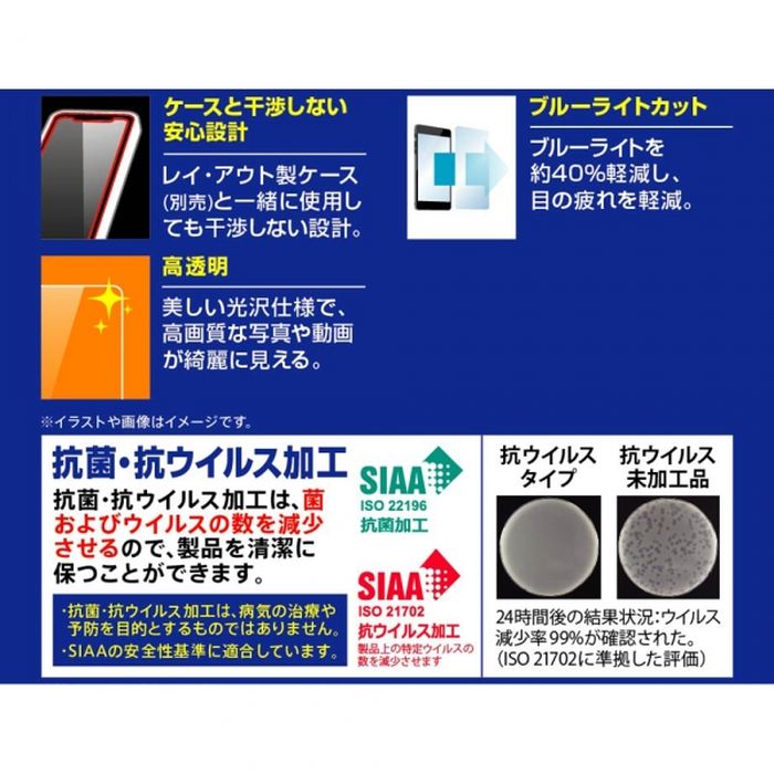 Galaxy S22 Dm Rt Gs22f アウト スマホフィルム ブルーライトカット レイ 抗菌抗ウイルス 指紋認証対応 液晶保護フィルム 目の疲れを軽減 衝撃吸収 高透明 公式通販 液晶保護フィルム