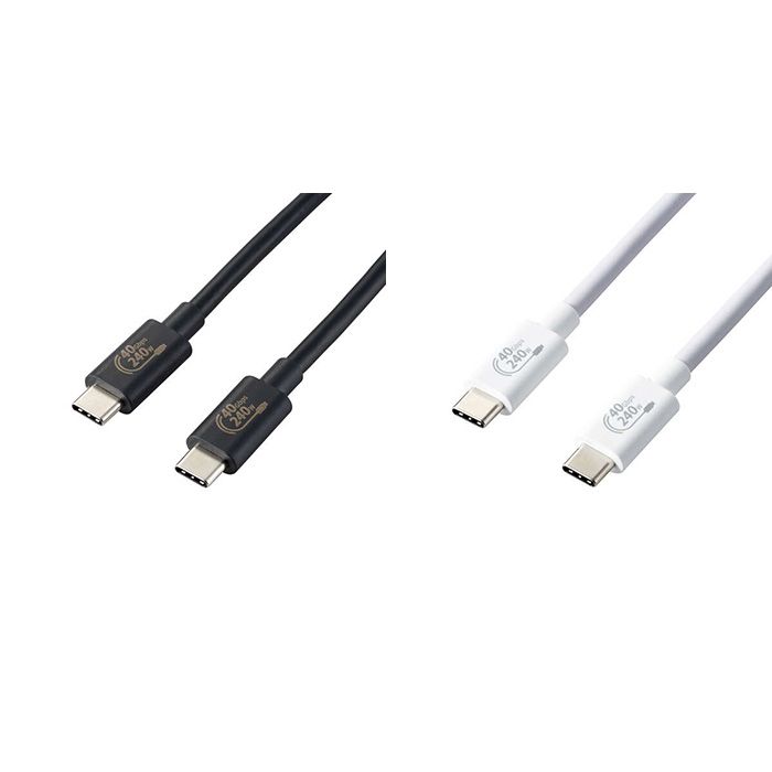 【代引不可】USB4ケーブル 1.0m 240W 40Gbps USB Type-Cケーブル USB PD対応 充電 高速データ転送 正規認証品 USBケーブル エレコム USB4-CCPE10N