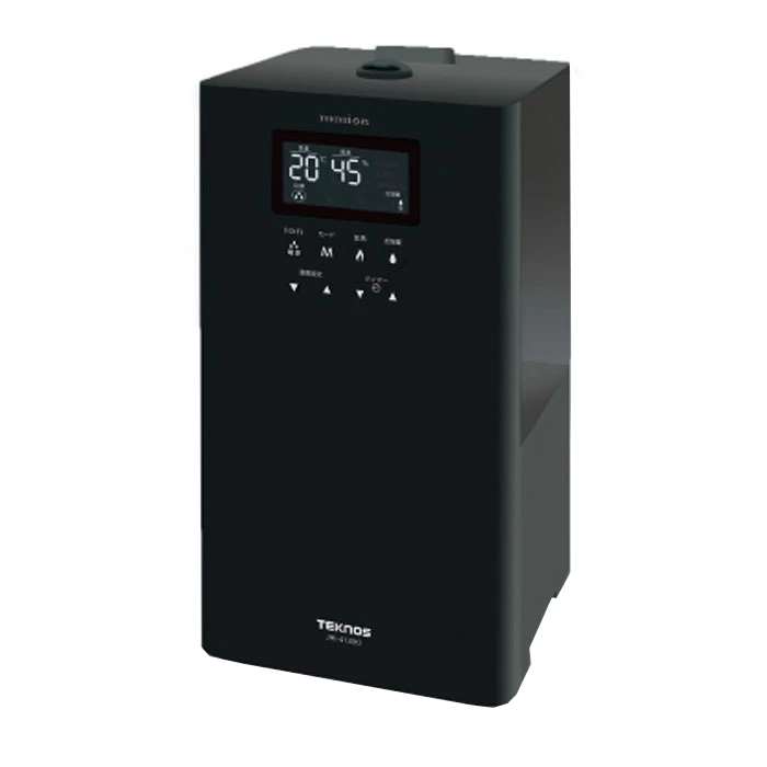 加湿器 ハイブリッド加湿器 タンク容量4L 連続加湿約12時間 低電力で高効率なハイブリッド式 テクノイオン搭載 ブラック テクノス JHI-413(K)