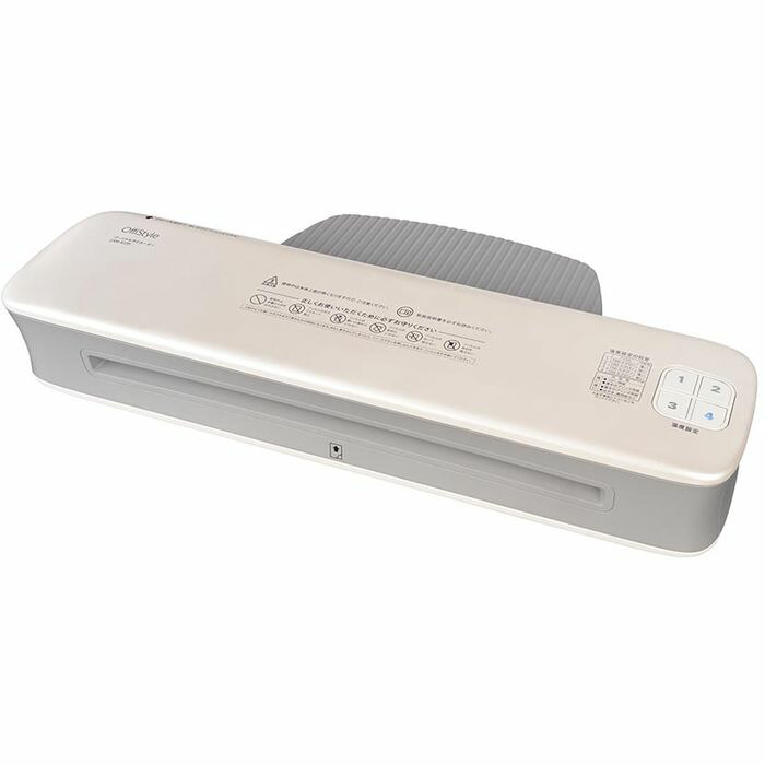 パーソナルラミネーター（A3対応/2本ローラー/4段階温度設定/350W/ホワイト） OHM LAM-R235