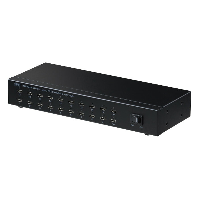 【沖縄・離島配送不可】【代引不可】USB 5Gbps Type-C 20ポートハブ サンワサプライ USB-5TCPS20
