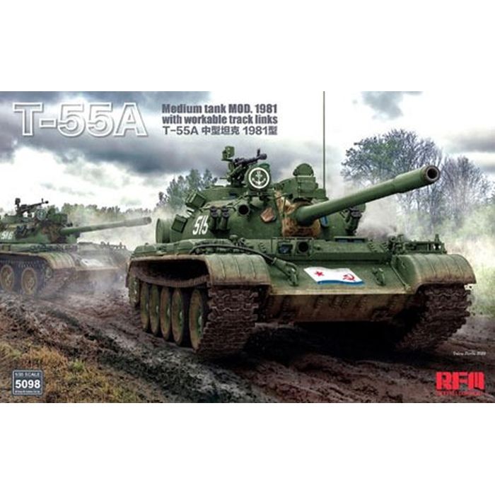 ライフィールドモデル 1/35 T-55A 中戦車 Mod.1981 w/可動式履帯 ビーバーコーポレーション RFM5098