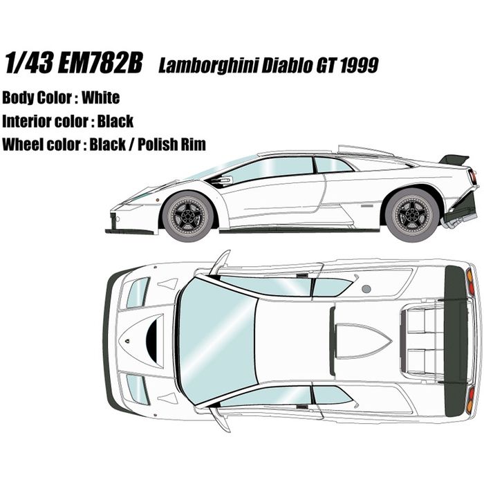 【沖縄・離島配送不可】ランボルギーニ ディアブロGT 1999ホワイト メイクアップ EM782B|スマホカバー専門店 ドレスマ