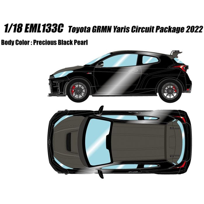 【沖縄・離島配送不可】トヨタ GRMN ヤリス Circuit Package 2022 プレシャスブラックパール メイクアップ EML133C