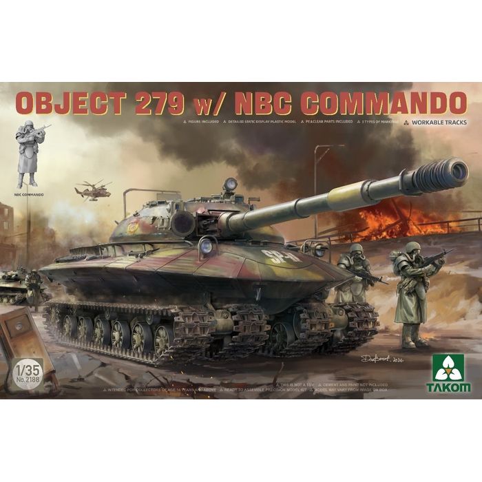 【沖縄・離島配送不可】1/35 ソビエト 重戦車 オブイェークト 279w/NBCコマンドフィギュア ビーバーコーポレーション TKO2188