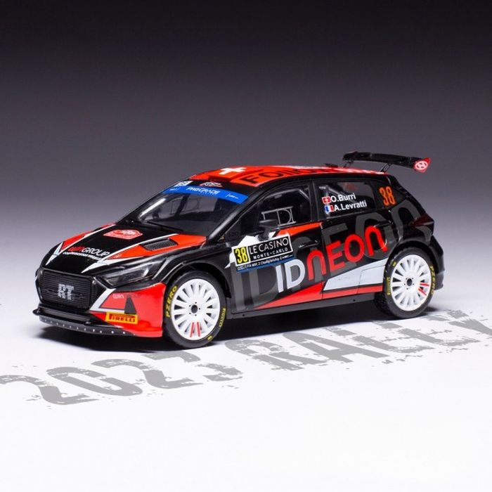 IXO 1/43 ヒョンデ i20 N Rally2 2023年モンテカルロラリー ＃38 O.Burri/A.Levratti 国際貿易 RAM891