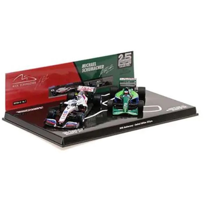 【沖縄・離島配送不可】MINICHAMPS 1/43 シューマッハ 30周年記念 ベルギーGP 2台セット 京商 512213247