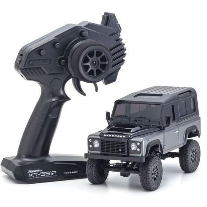 【沖縄・離島配送不可】MINI-Z 4x4 キャタピ装着ディフェンダー ブラック M&J商会 2020014