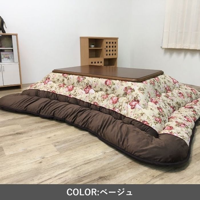 【沖縄・離島配送不可】【代引不可】こたつ こたつ厚掛 掛 フロール 205×205cm ベージュ IKEHIKO 1160730020103