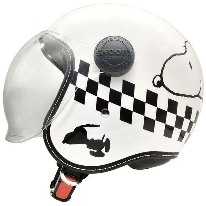 【北海道・沖縄・離島配送不可】【代引不可】SNOOPY ジェットシールドヘルメット ホワイト アークス SNJ-114|スマホカバー専門店 ドレスマ