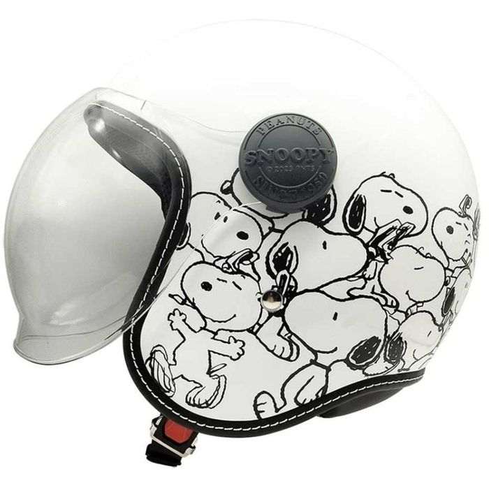 【北海道・沖縄・離島配送不可】【代引不可】SNOOPY ジェットシールドヘルメットブラック ホワイト アークス SNJ-117