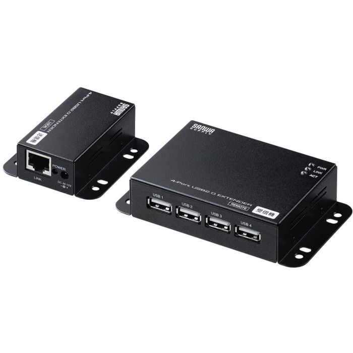 【沖縄・離島送りとどける不可】【代引不可】USB2.0エクステンダー（50m取りひろげる、4界面） サンワサプライ USB-EXSET6
