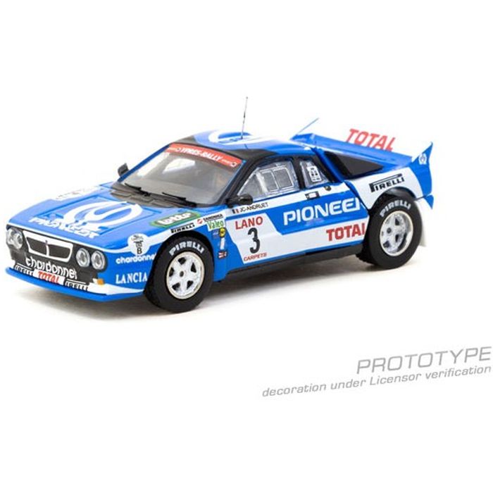 Tarmac Works 1/64 Lancia 37 Rally Ypres 24 Hours Rally 1983 J.C. Andruet / F. Sap SpeedmasterJapan T64P-TL2-83YR3